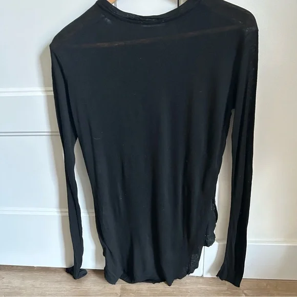 Zara Black Long Sleeve Tee - Picture 3 of 4